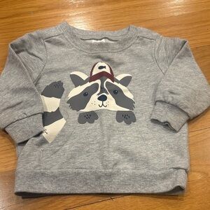 Carter's Gray Sweatshirt with Raccoon Design
